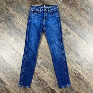 7 For All Mankind Skinny Blue Jeans Pants Denim ((size 23))